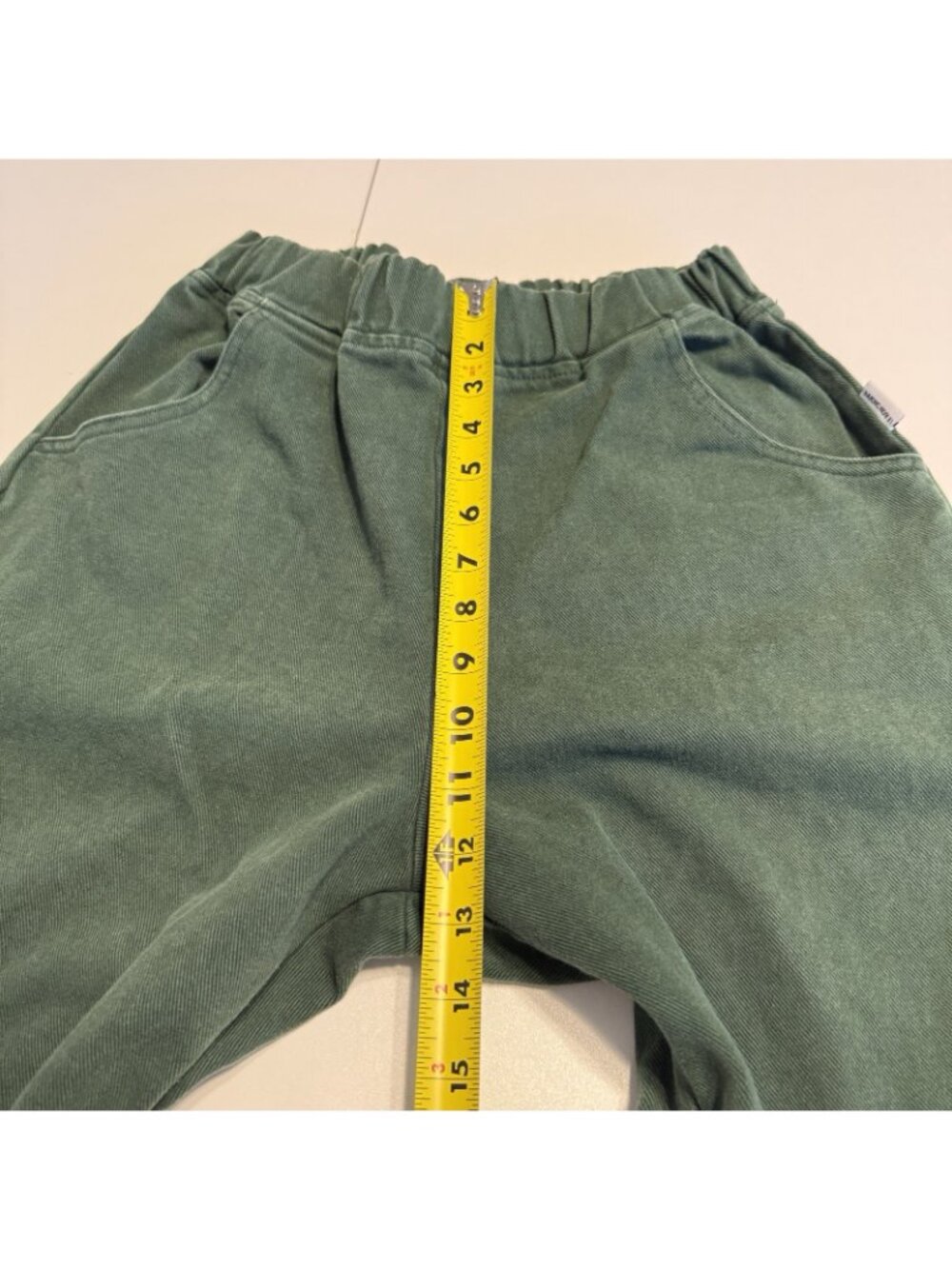 LE BON SHOPPE Arc Pants Pine Green Barrel Leg 100% Cotton Canvas Small - Picture 8 of 9